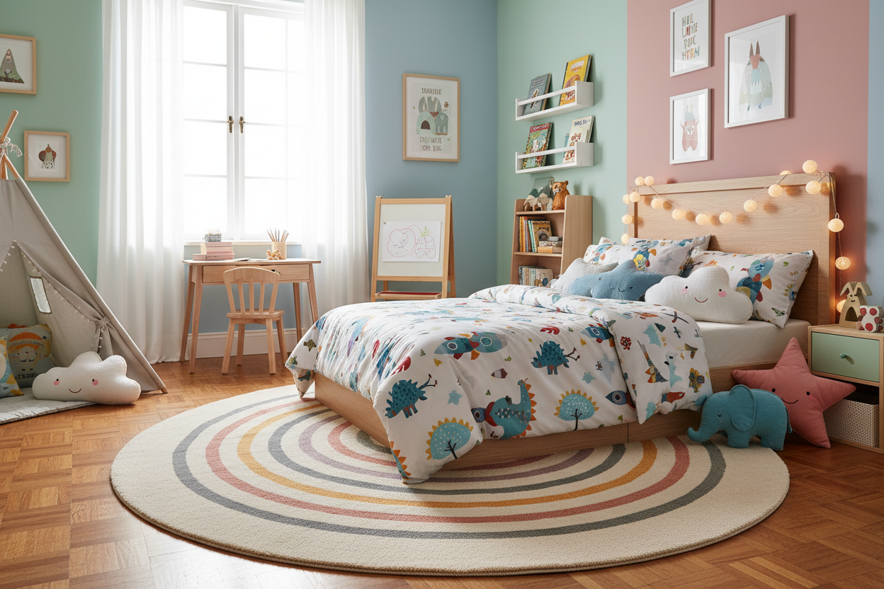 Designing a Cozy Kids’ Bedroom with Kids’ Bedding, Kids’ Room Cozy Décor, and Decorative Bedroom Pillows
