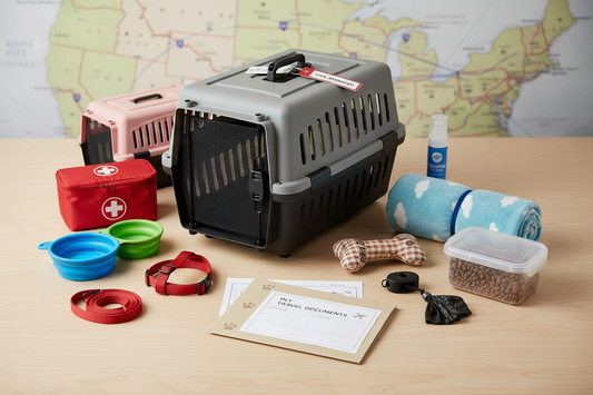 Essential Travel Pet Supplies for Road Trips & Flights in America