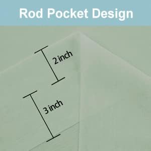 DWCN Bean Green Sheer Curtains Semi Transparent Voile Rod Pocket Curtains for Bedroom and Living Room, 42 x 63 inches Long, Set of 2 Panels