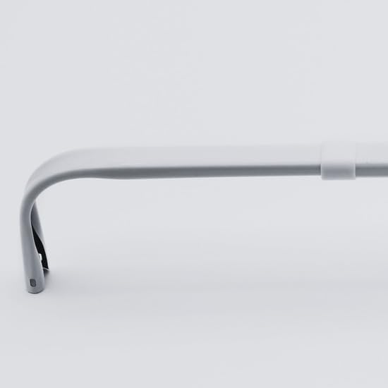 Yafa Home Fashion Heavy Duty Single Standard Adjustable Curtain Rod Hardware Included, Projection distance from the wall 2.5 inches(White, 26"-48")