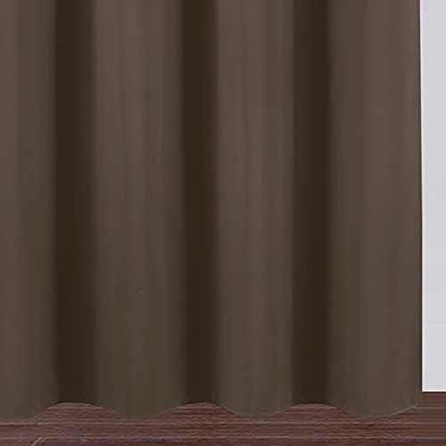 LEMOMO Chocolate Thermal Blackout Curtains/42 x 84 Inch/Set of 2 Panels Room Darkening Curtains for Bedroom