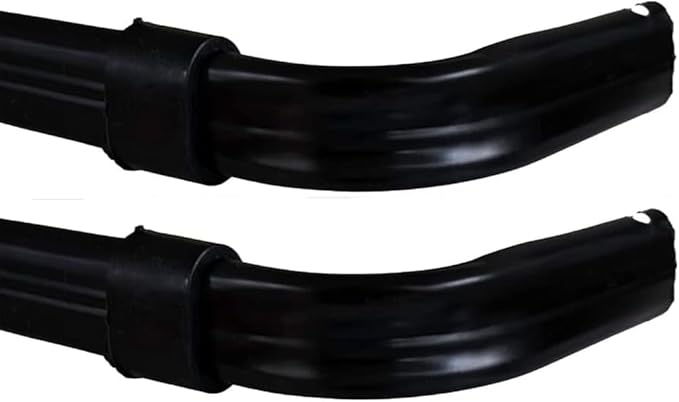 Blu-Pier Tech Heavy Duty Single Rod,Lock Seam Curtain Rod 18 to 28-Inch Adjustable Width, 2 1/2-Inch Projection，Hardware Included,Black(Pack of 2)