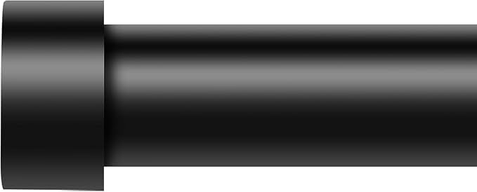 VOIIY Curtain Rods for Windows 28 to 48 Inch(1.5-5 Feet),Black 1'' Diameter Drapery Rods with End Cap Style Design,Modern Adjustable Heavy Duty Curtain Rod,Size:30''-60''