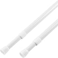 KXLife 2 Pack 5/8" Spring Tension Curtain Rod, Adjustable Tension Rods White 18 to 30 Inch, RV Tension Bars, Tension Rod for Closet