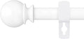Curtain Rods for Windows 48 to 84 or 88 Inches Max - 5/8'' Metal Heavy Duty Curtain Rods Set - Rustic Decorative Drapery Rods with Brackets for Farmhouse, Bedroom, Sliding Glass Door(4-7.5 Feet-White)