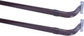 Blu-Pier Tech Heavy Duty Single Rod 28"-48" Adjustable Curtain Rod Hardware Included，Black(Pack of 2)