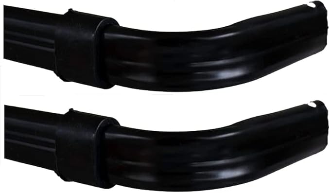 Yafa Home Fashion Heavy Duty Single Standard Adjustable Curtain Rod Hardware Included(Black, 48"-84"[2PCS])