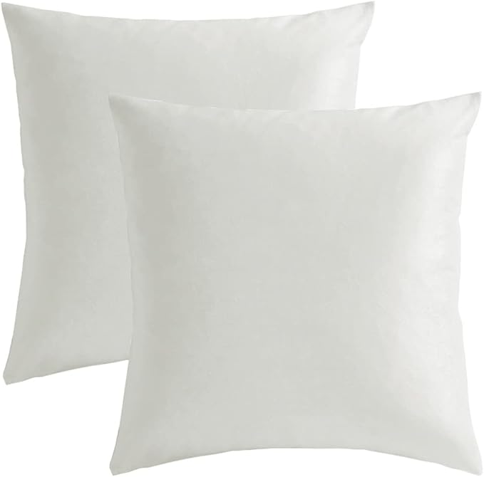 GIGIZAZA Decorative Couch Throw Pillow Covers Velvet,Set of 2 Whtie Cushion Covers Square Sofa Pillow Cases 24 x 24