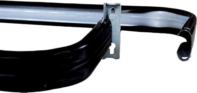 Blu-Pier Tech Heavy Duty Single Rod 28"-48" Adjustable Curtain Rod Hardware Included，Black(Pack of 2)