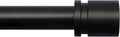 Byondeth Curtain Rods for Windows 16 to 120 Inches Adjustable Length 1 Inch Diameter Window Curtain Rod with Aluminium Finials, Black