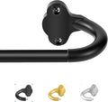 TVWOO Wrap Around Curtain Rods,Black Curtain Rods 28 to 48 Inch,5/8 Inch Adjustable Blackout Curtain Rod Set,Room Darkening Single Window Rod,Metal Thicken Hidden Curved Drapery Rod 28-48",Matte Black