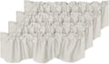 H.VERSAILTEX 4 Panels Blackout Curtain Valances for Kitchen Windows/Living Room/Bathroom Privacy Protection Rod Pocket Decoration Scalloped Window Valance Curtains, 52" W x 18" L, Ivory/Cream