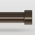 VOIIY Bronze Curtain Rods for Windows 48 to 84 Inch(4-7 Feet),1" Diameter Drapery Rods with Modern Style End Cap Finials,Size:36-88 Inch,Antique Bronze