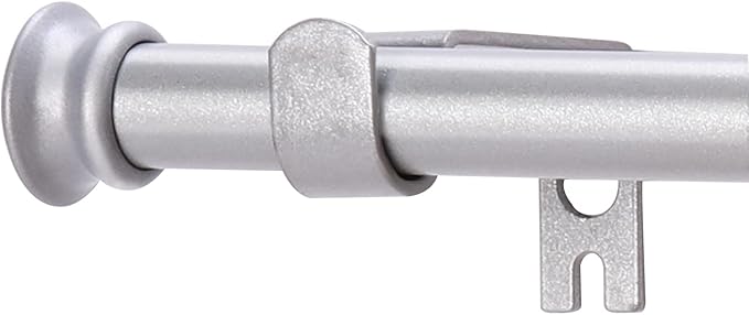 Standard Decorative Window Curtain Rods 30 to 88 Inch,5/8 Inch Diameter Small Curtain Rod Set, Heavy Duty Drapery Rods with Brackets Silver