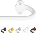 TVWOO Wrap Around Curtain Rods,White Curtain Rods 28 to 48 Inch,5/8 Inch Adjustable Blackout Curtain Rod Set with Bracket,Room Darkening Single Window Rod,Metal Hidden Curved Drapery Rods 28-48",White