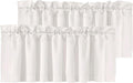 H.VERSAILTEX Blackout Kitchen Curtain Valances,Short Window Valance Curtains for Living Room/Bedroom/Bathroom Privacy Decorative Rod Pocket，2 Panels，52" W x 18" L, Solid in Ivory