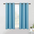 NICETOWN Blackout Curtains & Drapes for Bedroom, Teal Blue, W34 x L40, Set of 2, Triple Weave Grommet Top Thermal Insulated Light Blocking Panels for Bathroom/Living Room