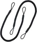 Curtain Tiebacks Ropes, 2pcs Decorative Handmade Tie Backs Curtain Holdbacks Holders Cord for Window Sheer Drapes Indoor Outdoor, Black