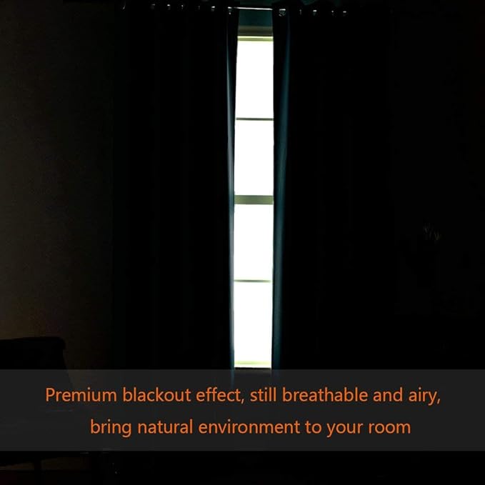 H.VERSAILTEX Blackout Patio Curtains 100 x 108 Inches for Sliding Door Extral Wide Blackout Curtain Panels Thermal Insulated Room Divider - Grommet Top, 9' Tall by 8.5' Wide - Fog