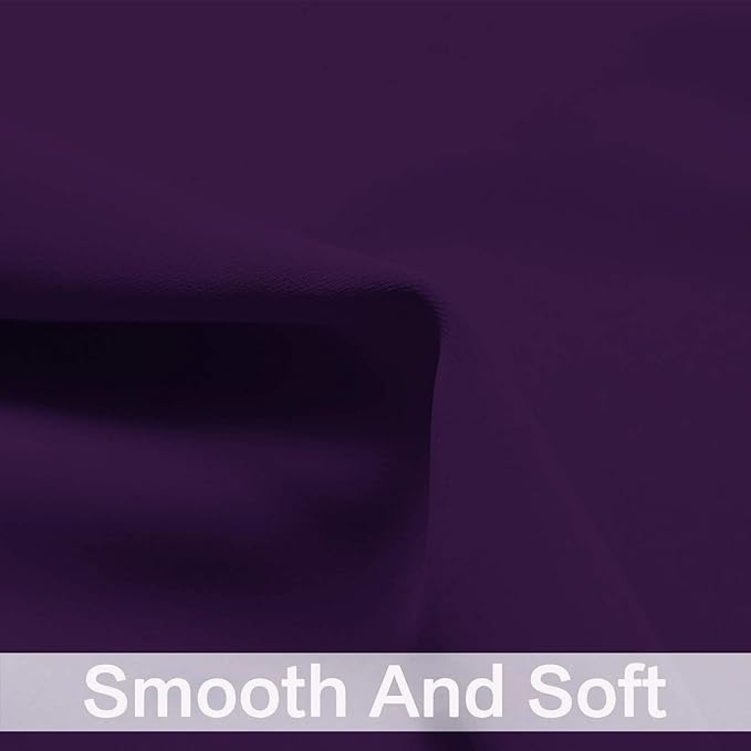 Yakamok Blackout Curtains Room Darkening Thermal Insulated Window Panels,Solid Grommet Top Drapes for Bedroom/Living Room(70Wx84L, Purple, 2 Panels)
