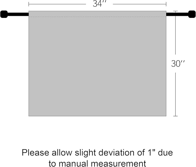 RYB HOME Basement Bathroom Kitchen Cafe Blackout Privacy Curtains, Short Insulating Light UV Heat Blocking Privacy Curtain Tiers for Laundry Room, Width 34 by Length 30, Sand, 2 Panels