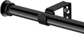 Standard Decorative Window Curtain Rods 30 to 116 Inch,5/8 Inch Diameter Small Curtain Rod Set, Heavy Duty Drapery Rods with Brackets Black