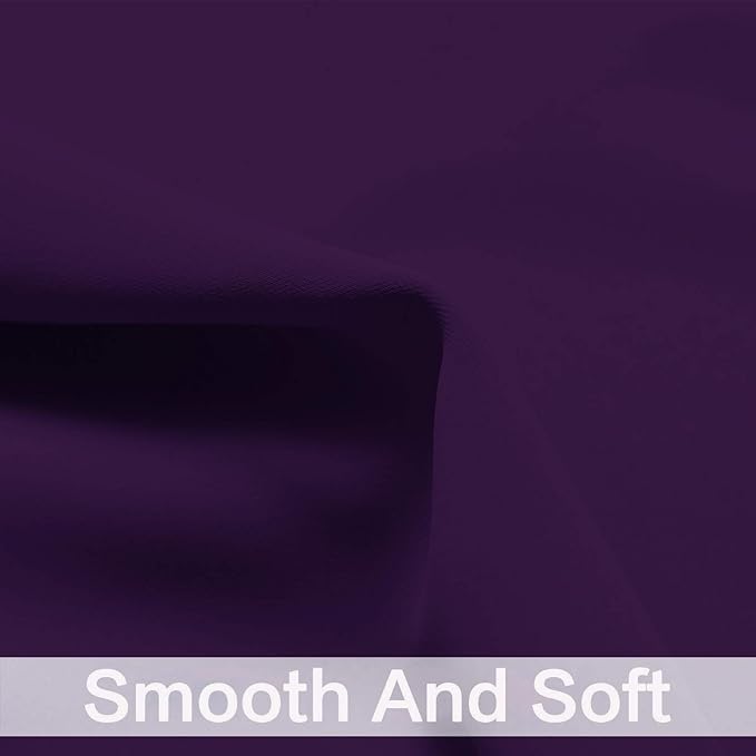 Yakamok Blackout Curtains Room Darkening Thermal Insulated with Grommet Window Curtain for Bedroom, 38 x 63 inch,Purple, 2 Panels