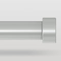 VOIIY Silver Curtain Rods for Windows 48 to 84 Inch(4-7 Feet),1" Diameter Drapery Rods with Modern Style End Cap Finials,Size:36-88 Inch,Antique Silver