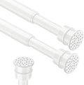 No Drill Tension Curtain Rods 28 to 48 Inch White Small Curtain Rod Adjustable No Drilling for Window,Kitchen,Closet,Doorway,Bedroom