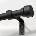Lootkell Modern Matte Black Curtain Rods for Windows 66 to 120 Adjustable Length Heavy Duty 1" Diameter Window Curtain Rod with Solid Metal Finials for Outdoor Farmhouse Bedroom Kitchen Living Room