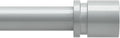 Byondeth Curtain Rods for Windows 16 to 120 Inches Adjustable Length 1 Inch Diameter Window Curtain Rod with Aluminium End Cap, Silver Gray