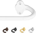 TVWOO White Wrap Around Curtain Rods:5/8" Small Blackout Adjustable Window Curtain Rod for Bedroom Kitchen Apartment Renter Friendly,Room Darkening Curved Drapery Rods Easy Install,Pure White 28-60"