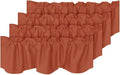H.VERSAILTEX 4 Panels Blackout Curtain Valances for Kitchen Windows/Living Room/Bathroom Privacy Protection Rod Pocket Decoration Scalloped Window Valance Curtains, 52" W x 18" L, Orange