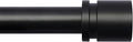 Byondeth Curtain Rods for Windows 16 to 48 or 60 Inches Max Adjustable Length 1 Inch Diameter Window Curtain Rod with Aluminium Finials, Black