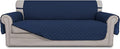 Easy-Going Reversible Couch Cover for 3 Cushion Couch Sofa Cover for Dogs Water Resistant Furniture Protector Cover with Foam Sticks Elastic Straps for Pet Cat (Sofa, Navy/Navy)