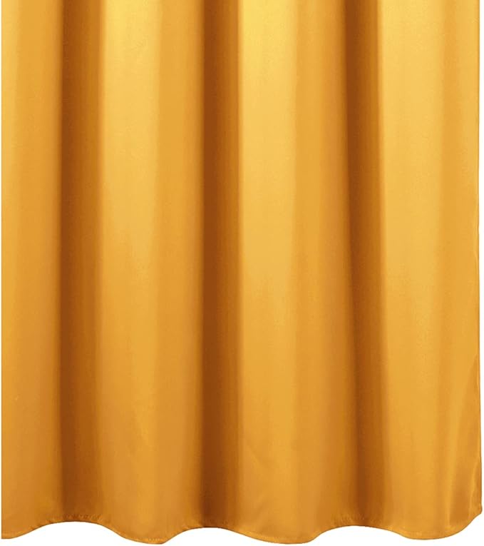 LEMOMO Yellow Thermal Blackout Curtains/42 x 72 Inch/Set of 2 Panels Room Darkening Curtains for Bedroom