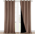 NICETOWN Extra Long Truly Blackout Drapes for Hall and Villa, Blackout Window Curtain Panels with Black Lined for Night Shift Worker, 52-inch Width, 108-inch Length, Cappuccino, 2 PCs