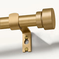 Lootkell Modern Gold Curtain Rods for Windows 72 to 144 Inches Adjustable Length Heavy Duty 1" Diameter Window Curtain Rod with Decorative Finials for Outdoor Bedroom Kitchen Living Room