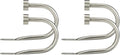 Premium Curtain Holdback, Quality Metal Decorative Curtain Holdbacks with Zinc Alloy Cap Finials,Rust-Proof, Set of 4 Window Curtain Holdbacks,Satin Nickel