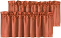 H.VERSAILTEX Blackout Valances for Windows,Kitchen Window Valance Curtains for Living Room/Bedroom/Bathroom Privacy Decorative Rod Pocket ，2 Panels，52" W x 18" L, Orange