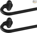 TVWOO 2 Pack Wrap Around Curtain Rods, 28 to 48 Inch, 5/8 Inch Adjustable Blackout Curtain Rod Set, Room Darkening Window Rod, Metal Thicken Hidden Curved Drapery Rod, Matte Black