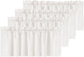 H.VERSAILTEX Blackout Valances for Windows,Kitchen Valance Curtains for Living Room/Bedroom/Bathroom/Basement Privacy Rod Pocket, 4 Panels 52" W x 18,Ivory
