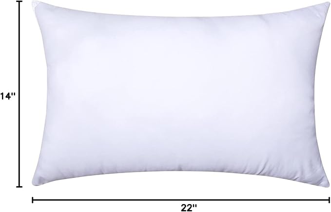MIULEE Throw Pillow Insert Premium Pillow Stuffer Sham Rectangle for Decorative Cushion Bed Couch Sofa 14x22 Inch