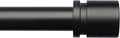 Byondeth Curtain Rods for Windows 16 to 144 Inches Adjustable Length 1 Inch Diameter Window Curtain Rod with Aluminium Finials, Black