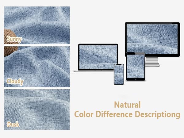 OVZME Valance for Windows, Light Filtering Faux Linen Textured Small Short Valance Kitchen Curtain, Dual Rod Pocket Top Short Window Curtain for Bathroom Basement Farmhouse, 52Wx12L Inch, Demin Blue