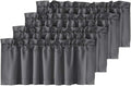 H.VERSAILTEX Blackout Valances for Windows,Kitchen Valance Curtains for Living Room/Bedroom/Bathroom Short Window Privacy Rod Pocket, 4 Panels 52" W x 18,Charcoal Gray