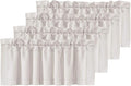H.VERSAILTEX Blackout Curtain Valances for Windows,Kitchen Valance Curtains for Living Room/Bedroom/Bathroom Privacy Decorative Rod Pocket, 4 Panels 52" W x 18,Stone