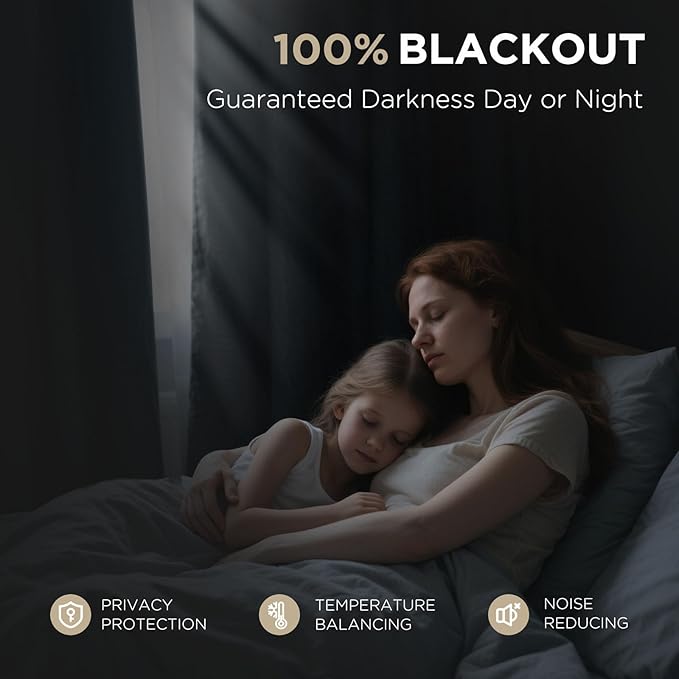 Joydeco Blackout Curtains for Bedroom - 108 Inch Long 100% Light Blocking 2 Panels Sage Green Drapes, Thermal Insulated Room Darkening Curtains, Linen Textured for Living Room, Rod Pocket & Back Tabs