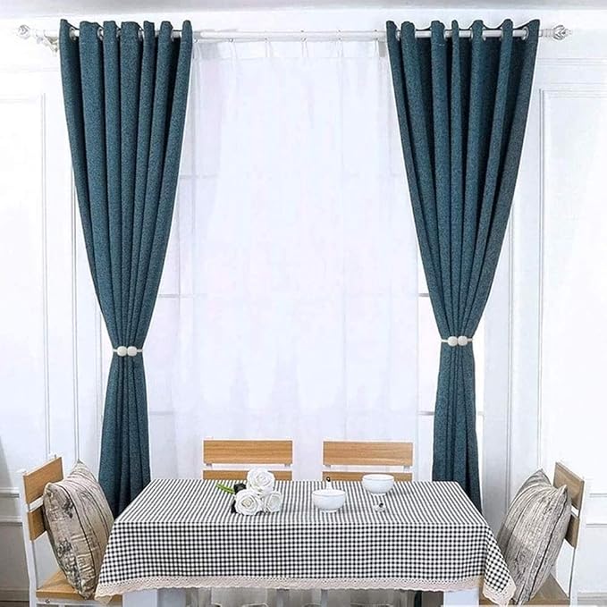 Melaluxe 4 Pack Magnetic Curtain Tiebacks, Decorative Curtain Holdbacks for Window Décor (Grey)