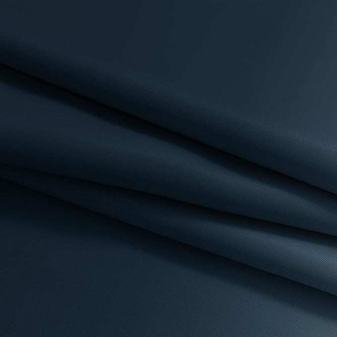 Yakamok Room Darkening Ombre Curtains 63 Inch Length, Navy Blue and Greyish White Thermal Insulated Gradient Color Curtains,Light Blocking Grommet Window Drapes for Bedroom,52 Inch Width,2 Panels